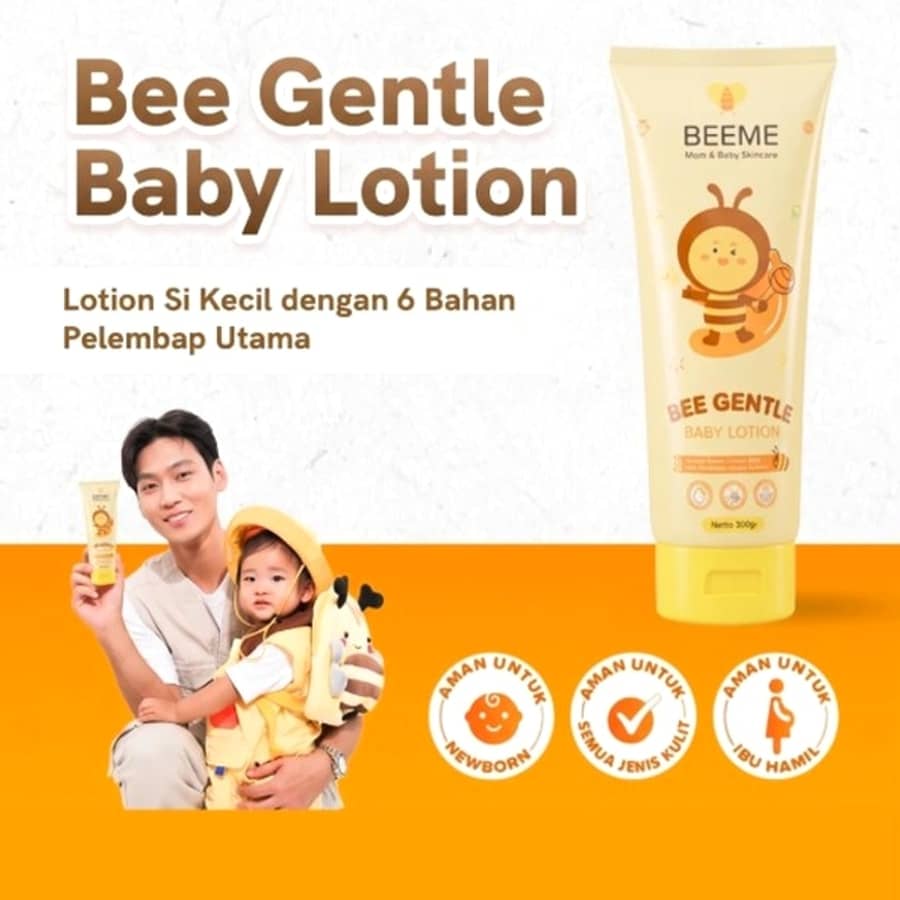Beeme Bee Gentle Baby Lotion 200ml – Pelembap Bayi Aman Newborn & Ibu Hamil