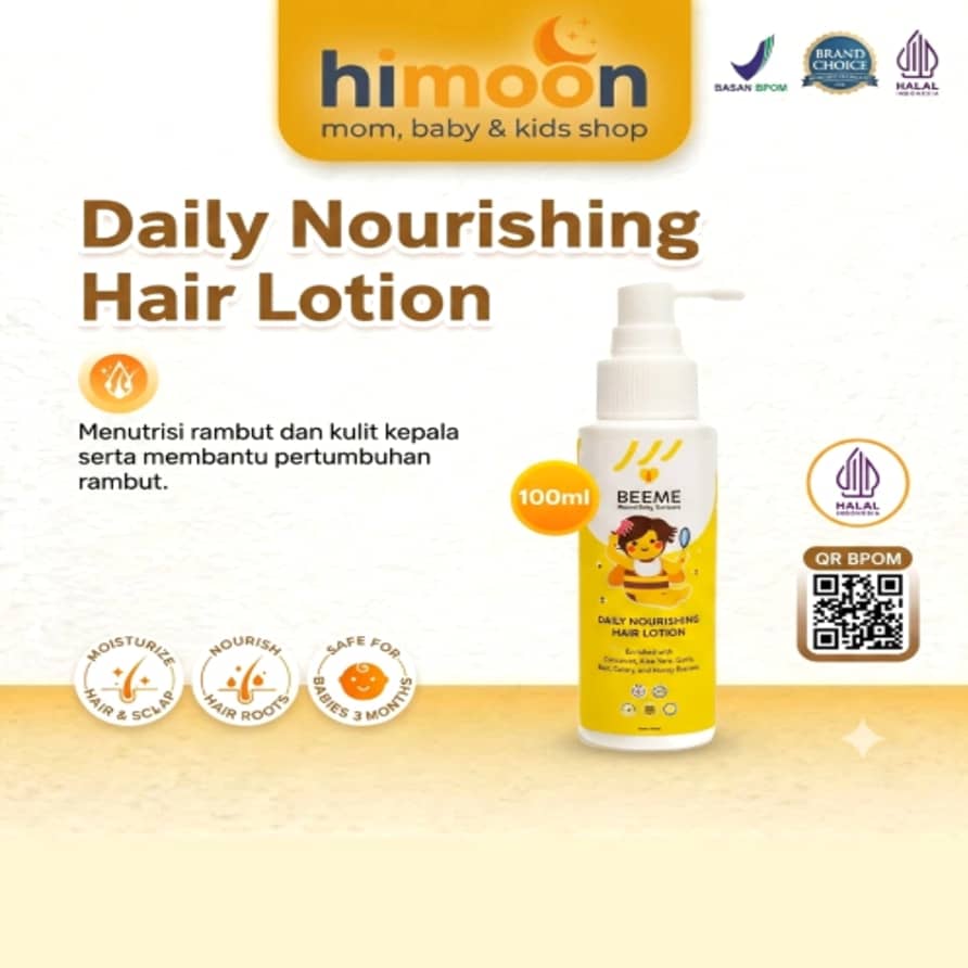 Beeme Daily Nourishing Hair Lotion 100ml – Hair Lotion Bayi & Anak Aman 3 Bulan+