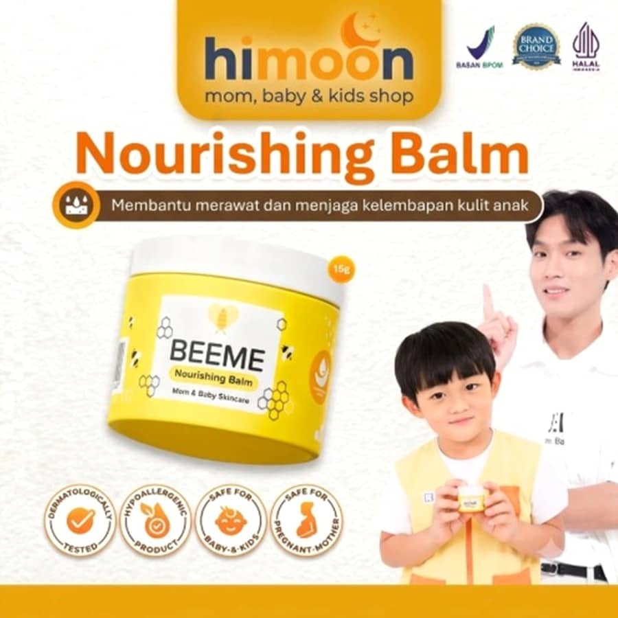 Beeme Nourishing Balm 15gr – Pelembap Balm Bayi & Anak Aman Ibu Hamil