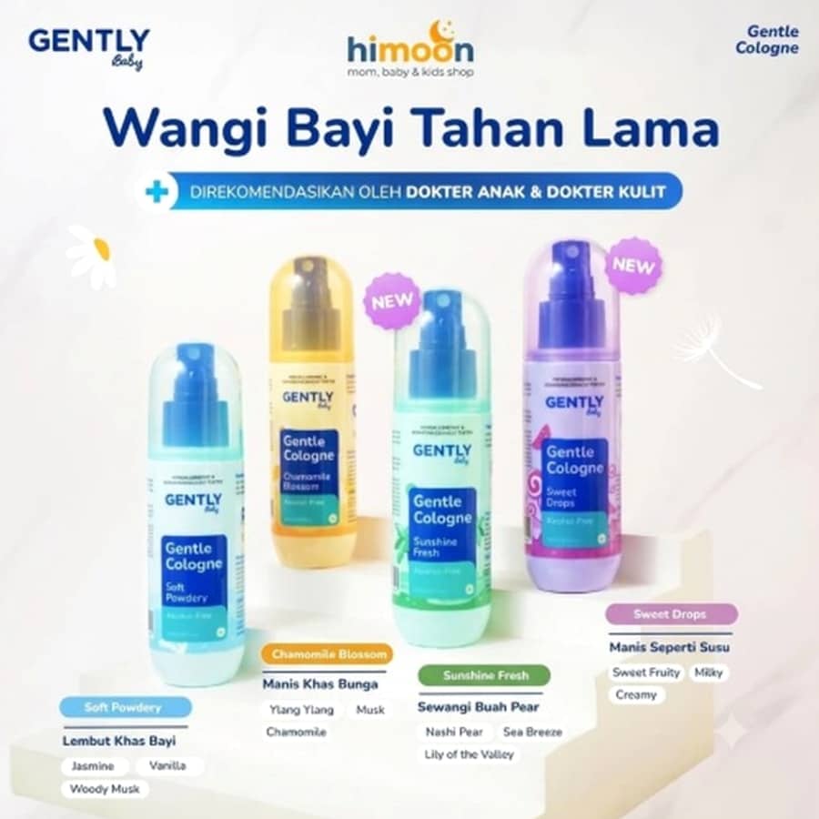 Gently Baby Cologne 100ml – Parfum Bayi Non Alkohol Aman Newborn & Kulit Sensitif