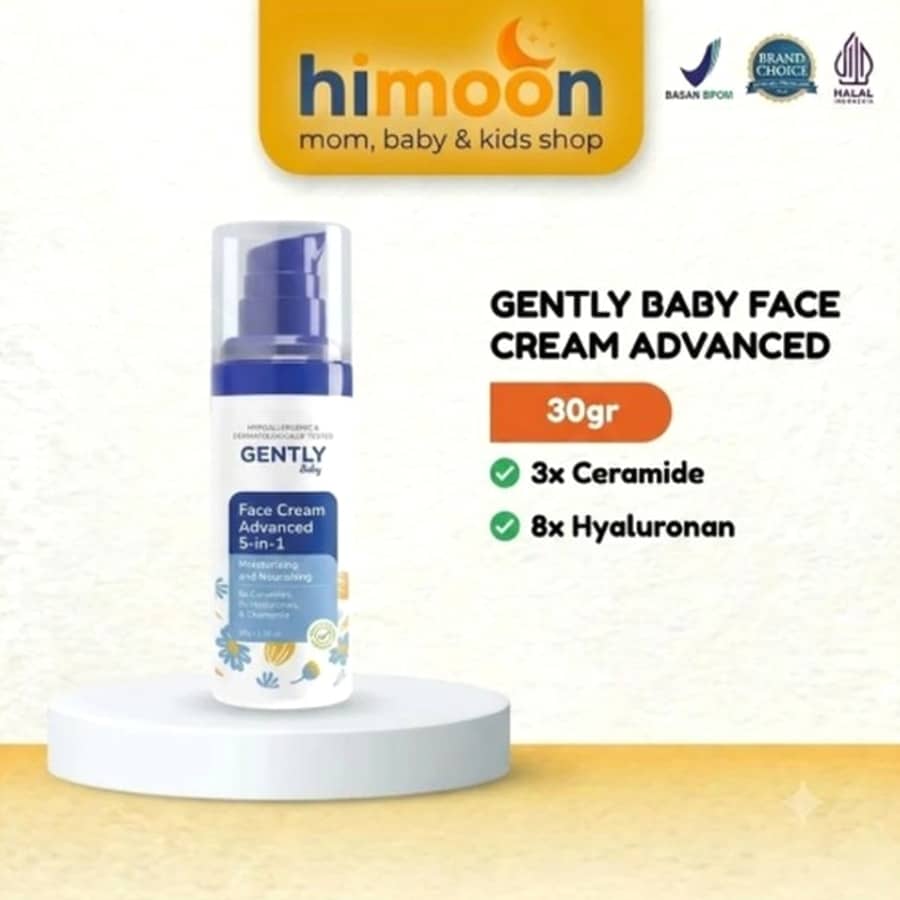 Gently Baby Face Cream 30gr – Advanced 5in1 Ceramide & Hyaluronan