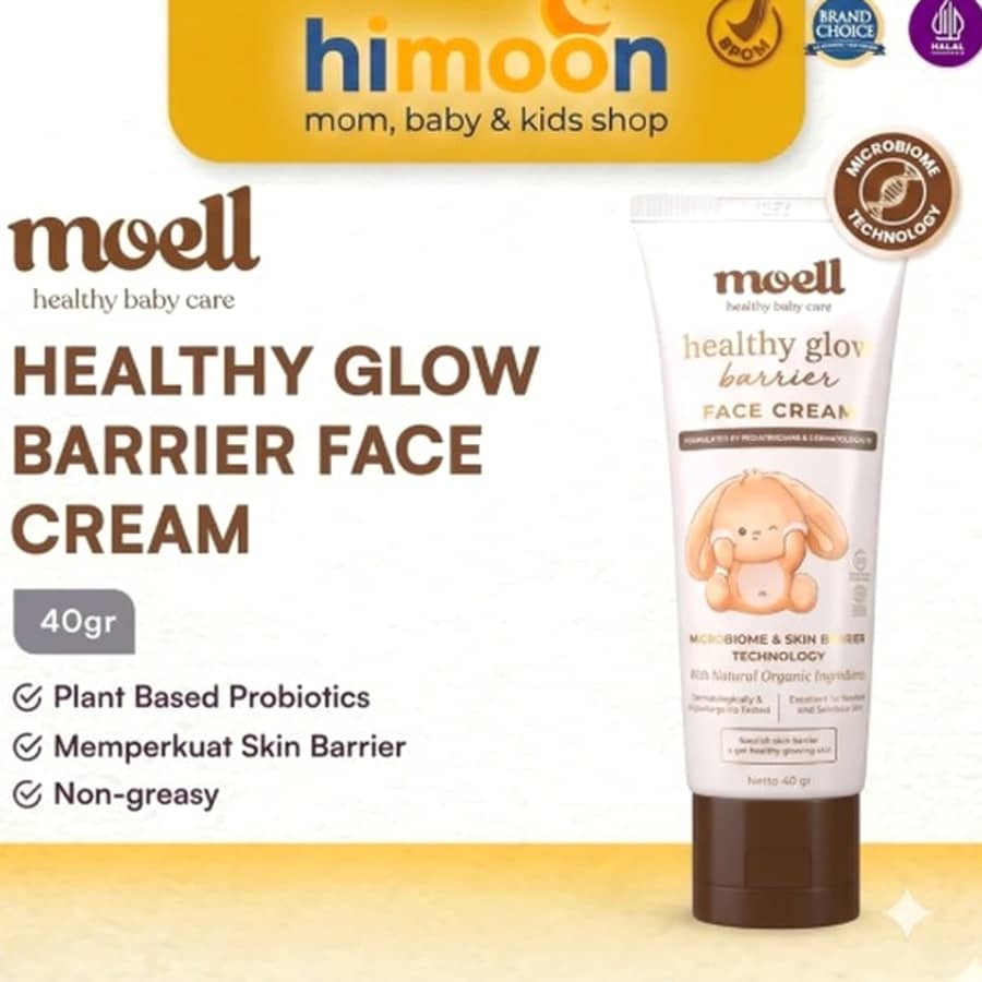 Moell Face Cream Bayi 40ml – Pelembap Wajah Healthy Glow Barrier Skin
