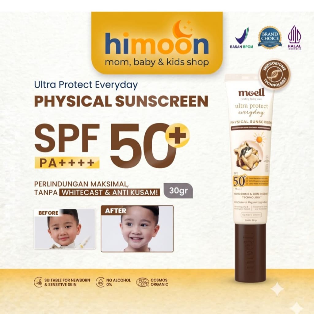 Beli Sunscreen Bayi di Bali: Moell, Harga, dan Cara Order Shopee